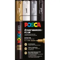 Posca marker sæt PC-1M 4 farver g-s-s-h