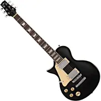 Gear4Music New Jersey Left Handed Electric Guitar by Black (2024 Model)