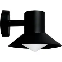 Dyberg Larsen utendørs vegglampe Venice, svart, Ø 20 cm