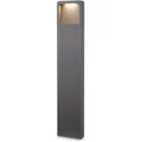 LUCANDE LED-gatelampe Leya, 65 cm, antrasitt, metall, IP54