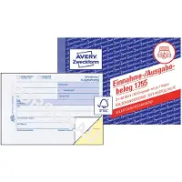 Avery Zweckform - Inntekts/utgifts-kupong - 40 ark - A6 (105 x 148 mm) - landskap - dublett - karbonfri