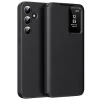 Mtp Products Samsung Galaxy S25 FE Smart Clear View Flip-etui med kortspor - Svart