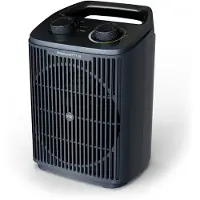 Rowenta Intense Comfort SO2351F0, Viftedrevet elektrisk romvarmer, IP20, Innendørs, Gulv, Bord, Grå, Rotasjon