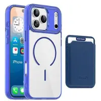 Mtp Products iPhone 17 Pro Max MagSafe-deksel med kortholder - safir / gjennomsiktig