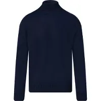BOSS for man. 50501761 Wool blend turtleneck jumper with navy embroidered logo (L), Casual