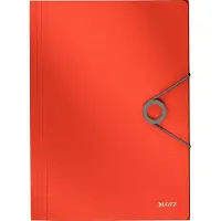 Leitz Solid - 3-fliksmappe - for A4 - kapasitet: 150 ark - rød