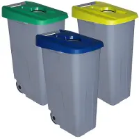 Denox Pack Open Resirkuleringsbeholder 110l 3 Enheter