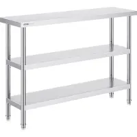 Vevor Rustfritt stål Matlagingsbord Kommersielt kjøkken Arbeidsbord 14"x48
