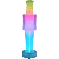 QAZQA Julebordlampe hvit inkl. LED dimbar og oppladbar RGBW-IC - Nutcracker