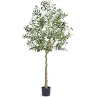 Vevor kunstig oliventre, 1,8 m høy kunstig plante, sikkert PE-materiale og veltebeskyttelse, lettstelt plante, naturtro grønt kunstig pottetre for hjemmekontor, lagerdekor innendørs utendørs