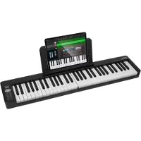 Vevor 61 tangenters sammenleggbart keyboardpiano, Bluetooth og MIDI, bærbart elektronisk digitalt sammenleggbart piano med sustainpedal, berøringsfølsom, opplyst tangentveske, oppladbar for nybegynner