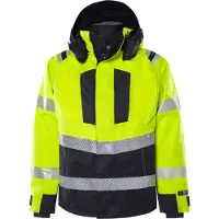 Fristads Skalljakke Flam kl. 3 4525 ATHR Varselgul/marineblå XS