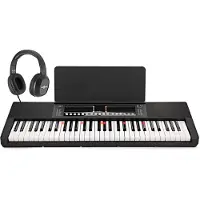 Gear4Music K1+ 61-Toners Keyboard med Tastelys og Bluetooth fra Hodetelefonpakke
