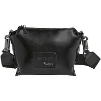 Pepe Jeans for woman. PL0300010 Edith Glossy black messenger bag (OSFA), Casual, Polyurethane