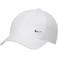 Nike Dri-FIT Club ustrukturert caps med Swoosh-logo i metall - Hvit