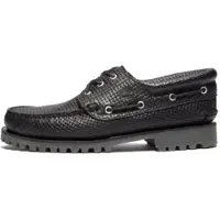 Timberland for man. TB0A2PDQA3L1 Authentic Leather Boat Shoes black (44.5 W), Flat, Laces, Casual