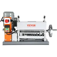 Vevor automatisk avisoleringsmaskin, 1,5 mm-40 mm elektrisk motorisert kabelavisoleringstang, 370 W, 26,8 m/min trådavskraper med ekstra manuell sveiv, 11 kanaler for resirkulering av kobberskrap