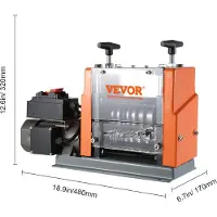 Vevor automatisk avisoleringsmaskin, 1,5 mm–25 mm elektrisk motorisert kabelavisoleringstang, 60 W, avisoleringstang med synlig avisoleringsdybde, 6 runde og 1 flat kanal for resirkulering av kobbersk