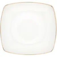 Lumarko porselen middagstallerkener MariaPaula Moderna Gold, hvite, 25 x 25 cm