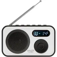 Adler FM-radio med PPL og LCD-skjerm