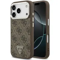 GUESS 4G MagSafe-etui med trekantlogo for iPhone 17 Pro - brun