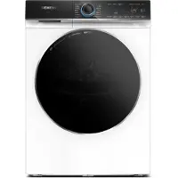 Siemens WR47B2C40, Frittstående, Frontmatet, Varme pumpe, Hvit, Rotasjon, Berøringskontroll, Riktig/Høyre