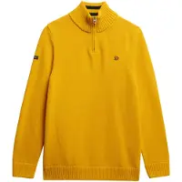 Superdry for man. M6110706A Yellow cotton half-zip sweater (XL), Casual