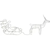 Luca Lighting Julegulvlampe reinsdyr med slede 176 cm inkl. LED med timer IP44 - Sori