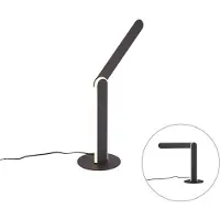 QAZQA Design bordlampe svart inkl. LED 3-trinns dimbar - Gate