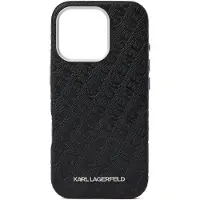 Karl Lagerfeld FW «Stamped Karl» MagSafe-etui til iPhone 16 Pro – svart