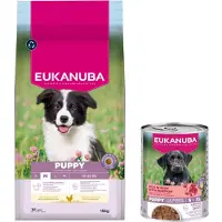 Eukanuba Premium Nutrition Puppy Medium Breed Kylling - Sparepakke: 2 x 15 kg