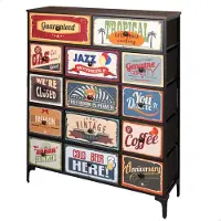 Max Home Vintage-retro Kommode 14 Skuffer