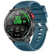 Mtp Products HT33 Bluetooth-smartklokke for helseovervåking med dansk språk - 1,7 IPS-skjerm - Blå