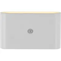 JUST LIGHT . LED-batteridrevet vegglampe Ziddy, hvit, sensor 3000 K