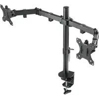 Deltaco Dual Monitor Desk Mount for 13"-32" screens - Svart