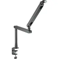 Deltaco GAMING - Monteringssett (microphone boom arm) - lav profil - for mikrofon - premium, universal, streaming - stål - svart - skrivebord