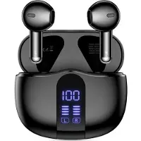 Tech-Protect UltraBoost TWS Core G2 trådløse øretelefoner med LED-skjerm - svart