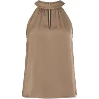 Vila Ravenna Halterneck Top/oc Ermeløs Bluse