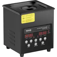 Vevor 2L ultrasonisk rengjøringsmiddel, 60W digital sonisk rengjøringsmaskin med skånsom modus og oppgradert avgassing, 40kHz ultralydrenser med varmeelement og timer for smykker, briller, verktøy, be