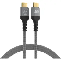 EFB Elektronik HDMI-21-00003, 2 m, HDMI Type A (Standard), HDMI Type A (Standard), 3D, 48 Gbit/s, Sort, Grå
