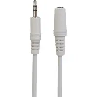 Sinox CTI6053, 3,5 mm, hannkontakt, 3,5 mm, hunnkontakt, 3 m, hvit