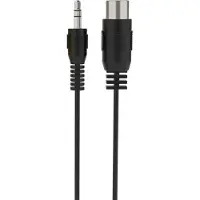 Sinox 5-pin DIN til mini jack kabel. 1m. Sort