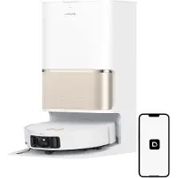 Dreame L50 Pro Ultra, Støv pose, Hvit, Rund, 3 hjul, 3,595 l, 0,395 l