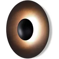 Marset Ginger 20C LED-vegglampe Ø20 cm brun/brun