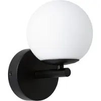 Paulmann Gove LED-vegglampe IP44, svart/hvit, varmhvit