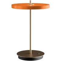 UMAGE LED-bordlampe med batteri, Asteria Move, oransje/messing, 31 cm