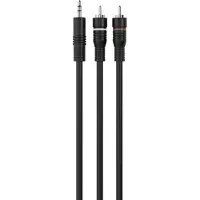 Sinox mini jack til phono kabel. 1,2m. Sort