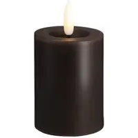 Moods & More LED-blokklys i charcoal med smelte­effekt – Ø 4,9 cm x H 7,5 cm