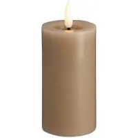 Moods & More LED-blokklys i sand med smelte­effekt – Ø 4,9 cm x H 10 cm