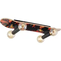 QAZQA Vegglampe svart med rød 80 cm - Skateboard